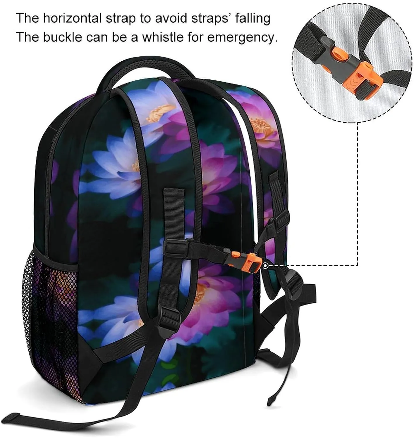 Small Backpacks Personalized Flower Printing Travel Bag Lightweight Travel Backpack For Women Men