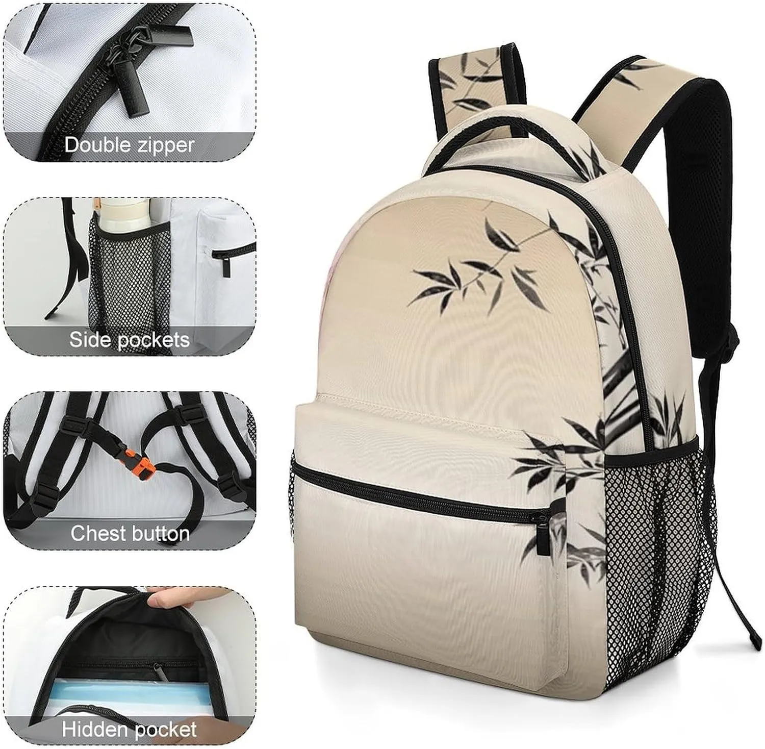 Small Backpacks Personalized Flower Printing Travel Bag Lightweight Travel Backpack For Women Men