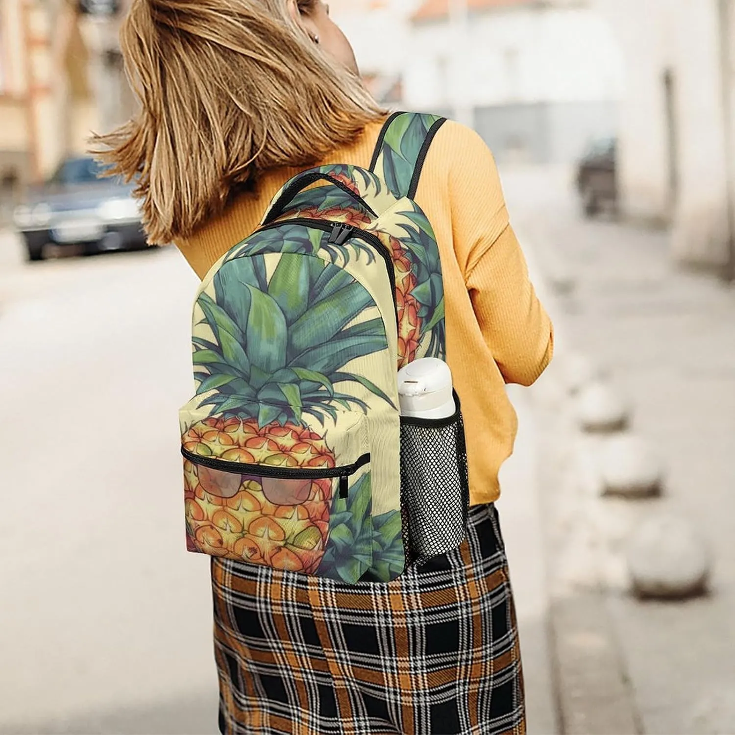 Small Backpacks Personalized Funny Pineapple Printing Travel Bag Lightweight Travel Backpack For Women Men