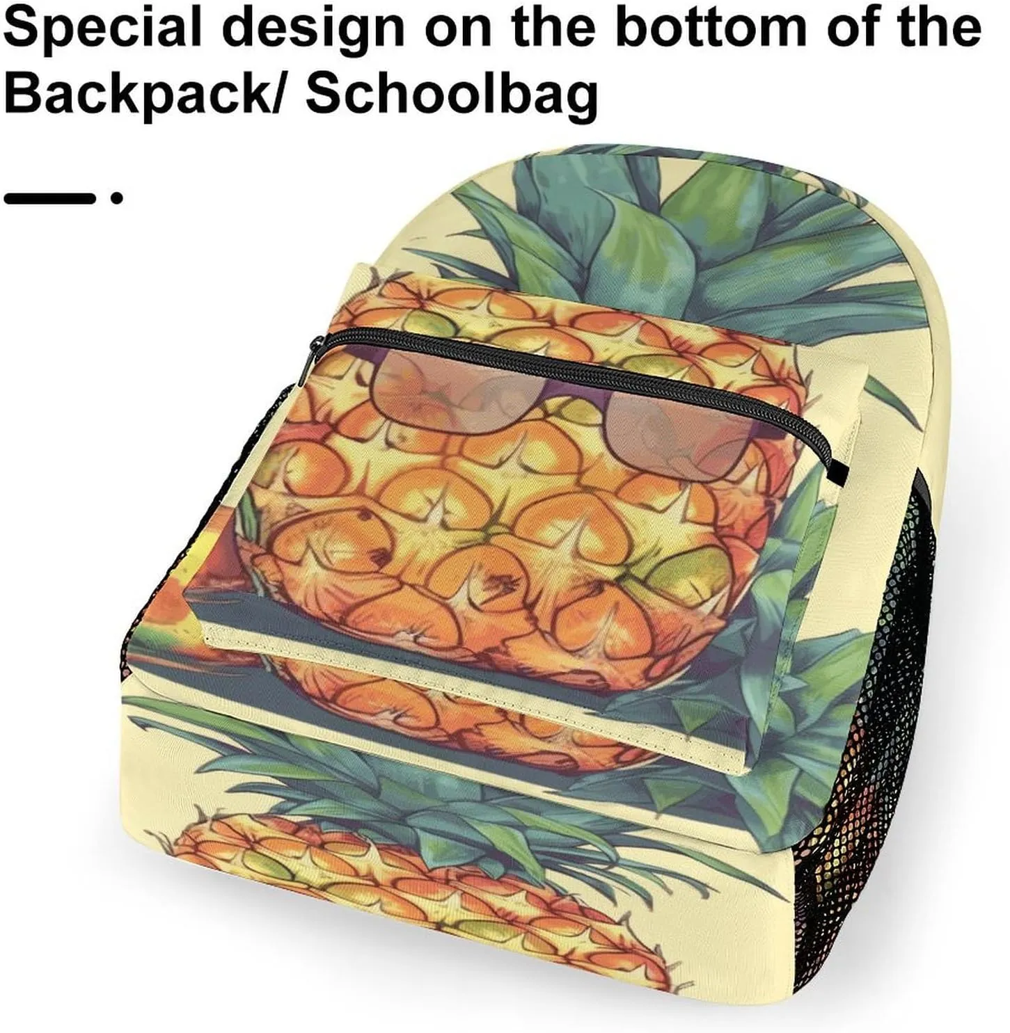 Small Backpacks Personalized Funny Pineapple Printing Travel Bag Lightweight Travel Backpack For Women Men