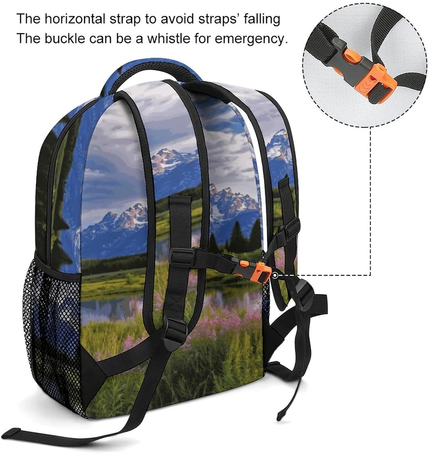 Small Backpacks Personalized Grand Teton Printing Travel Bag Lightweight Travel Backpack For Women Men