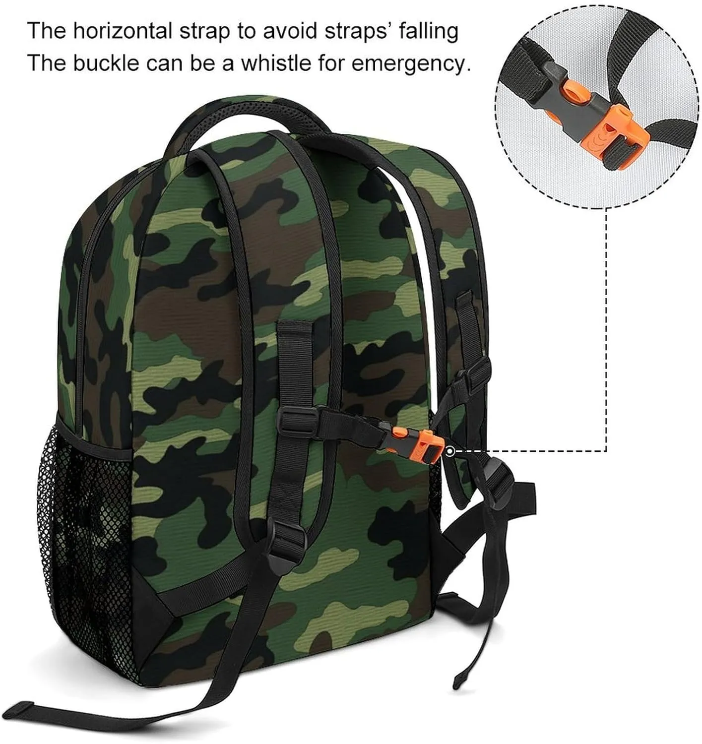 Small Backpacks Personalized Green Military Pattern Printing Travel Bag Lightweight Travel Backpack For Women Men