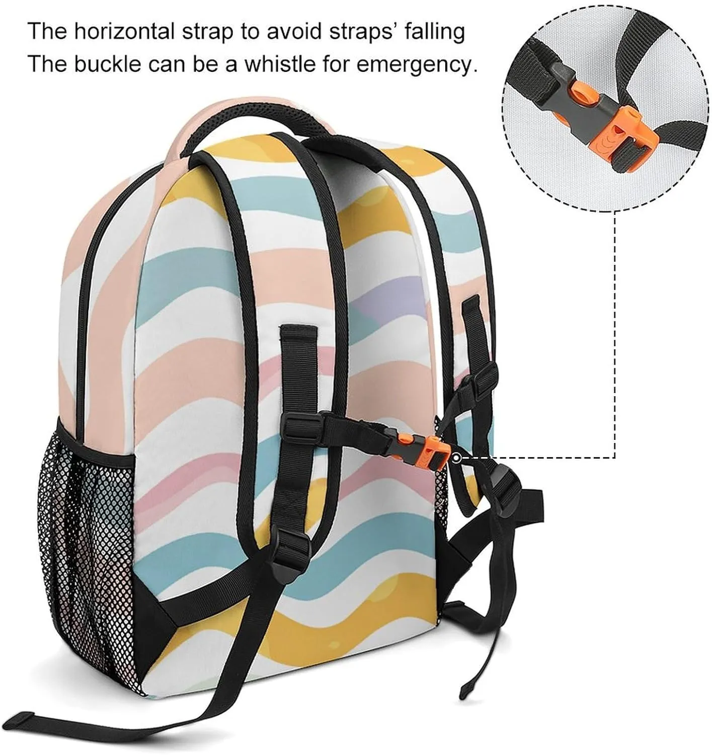 Small Backpacks Personalized Hand Drawn Style Printing Travel Bag Lightweight Travel Backpack For Women Men