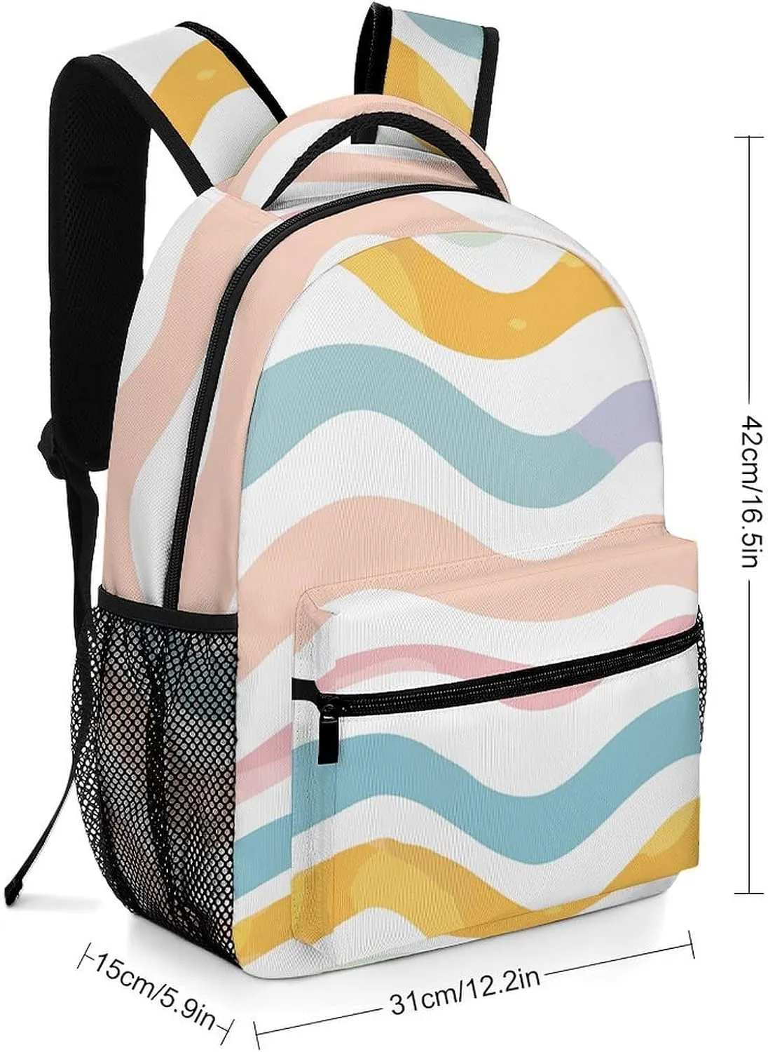 Small Backpacks Personalized Hand Drawn Style Printing Travel Bag Lightweight Travel Backpack For Women Men