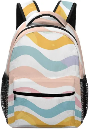 Small Backpacks Personalized Hand Drawn Style Printing Travel Bag Lightweight Travel Backpack For Women Men