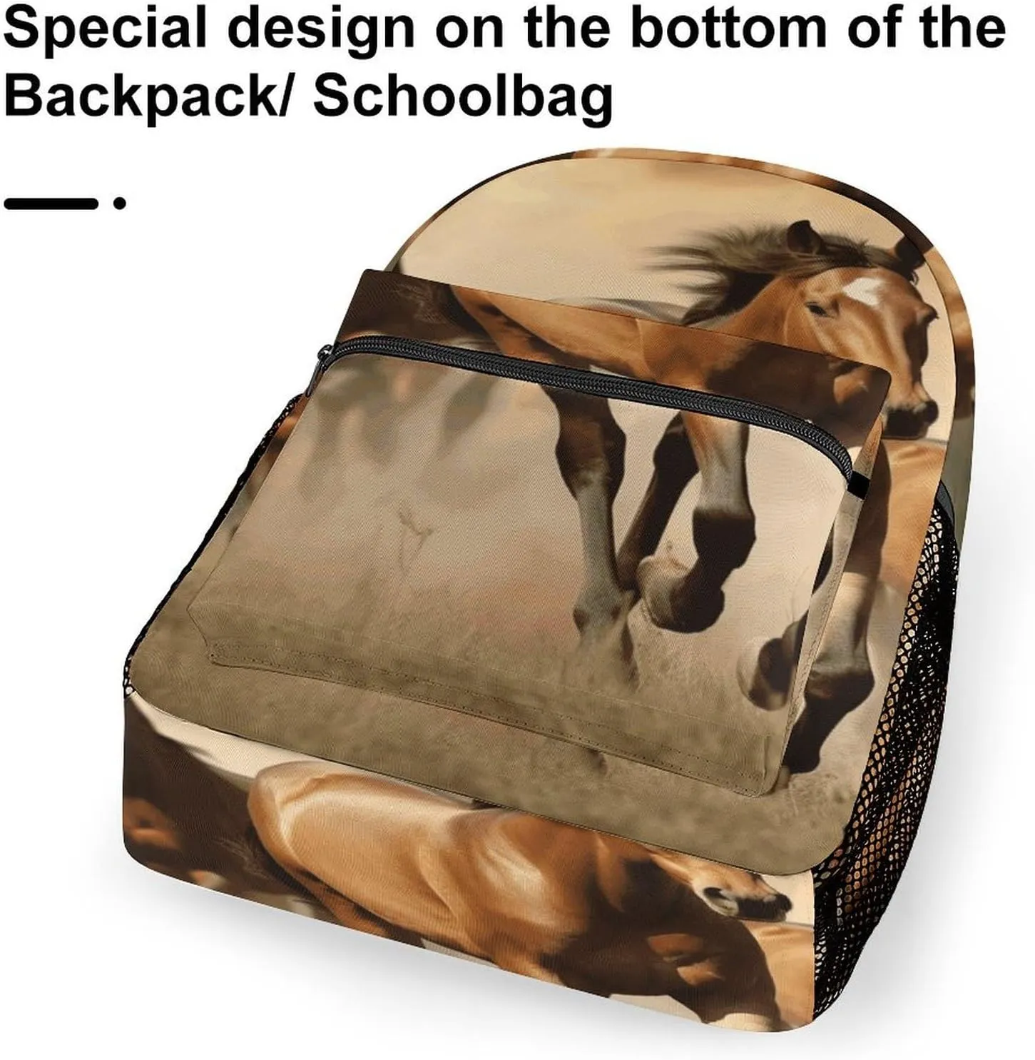 Small Backpacks Personalized Horses Printing Travel Bag Lightweight Travel Backpack For Women Men
