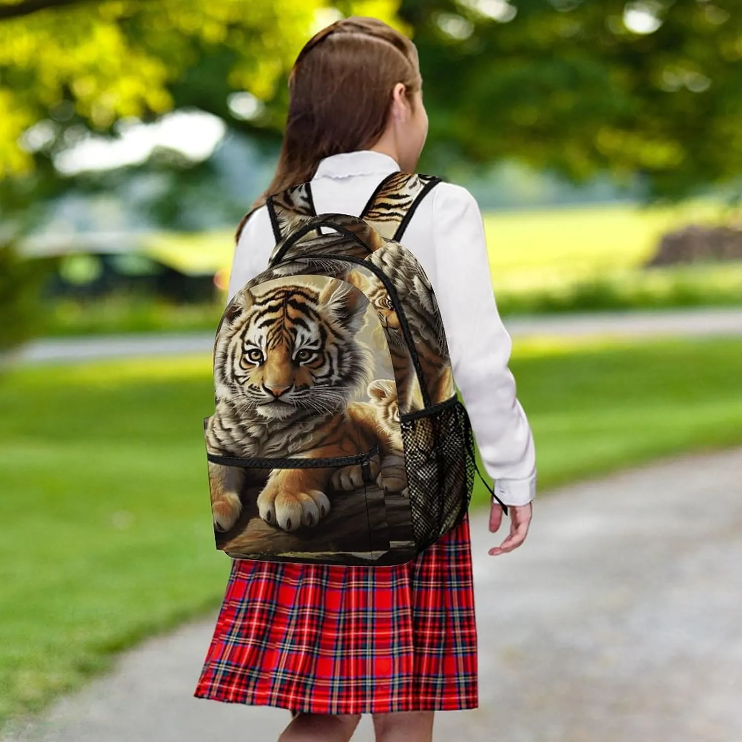 Small Backpacks Personalized Jungle Tigers Printing Travel Bag Lightweight Travel Backpack For Women Men
