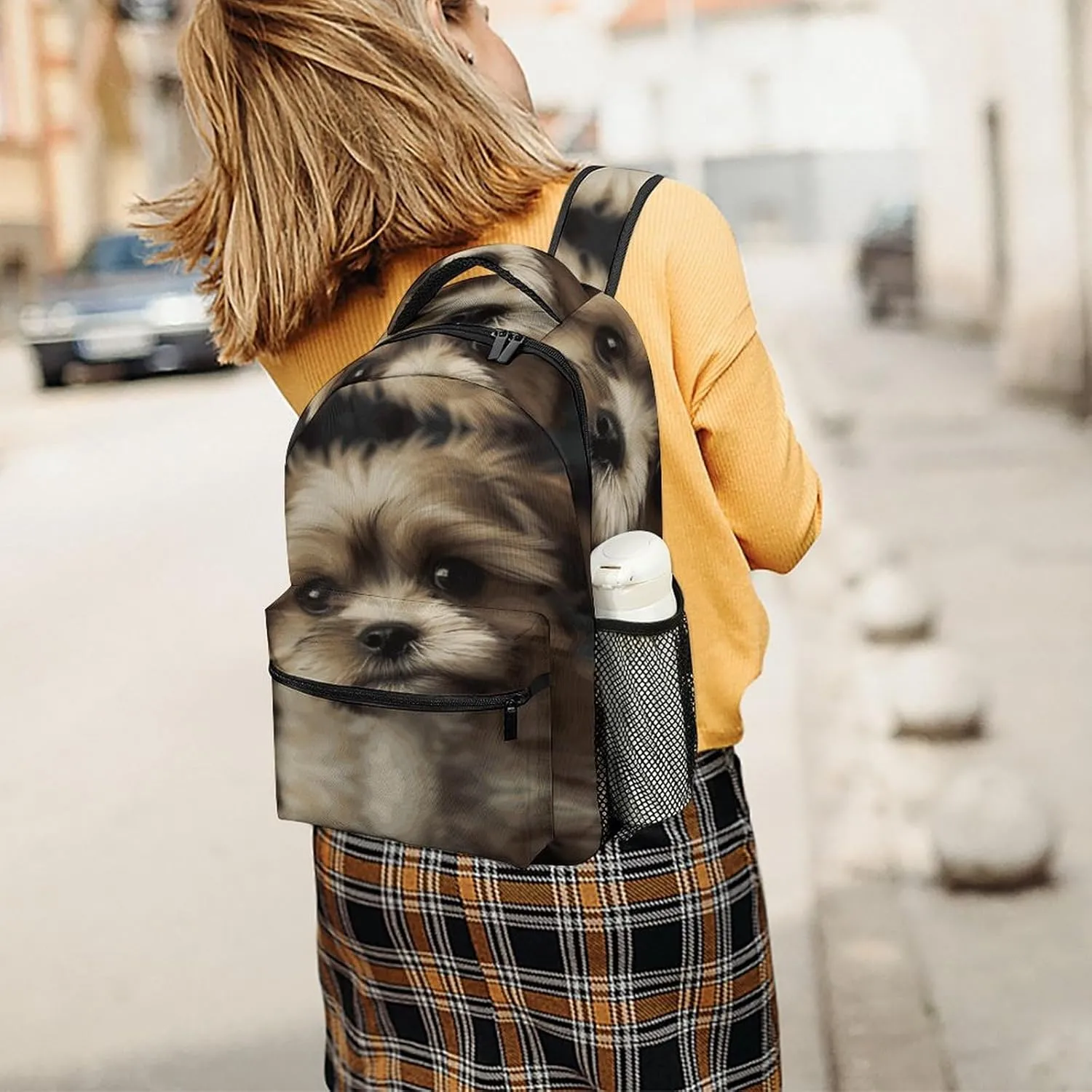 Small Backpacks Personalized Little Dog Printing Travel Bag Lightweight Travel Backpack For Women Men