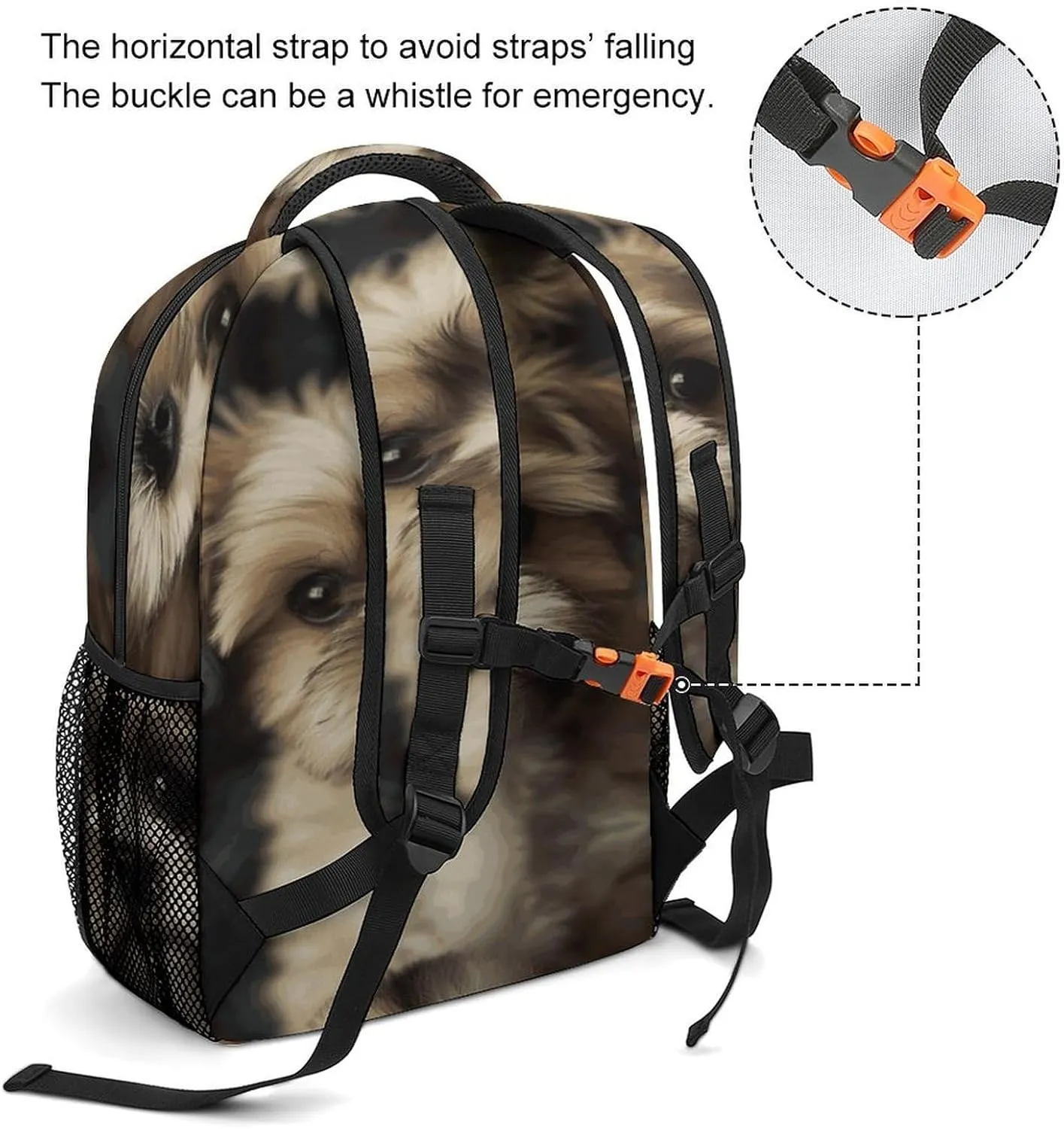 Small Backpacks Personalized Little Dog Printing Travel Bag Lightweight Travel Backpack For Women Men