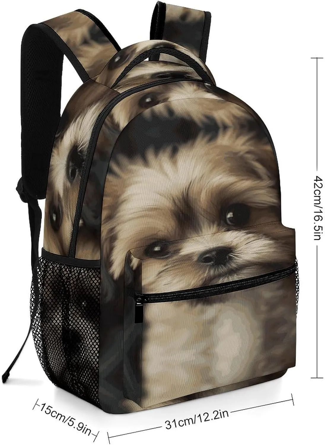 Small Backpacks Personalized Little Dog Printing Travel Bag Lightweight Travel Backpack For Women Men