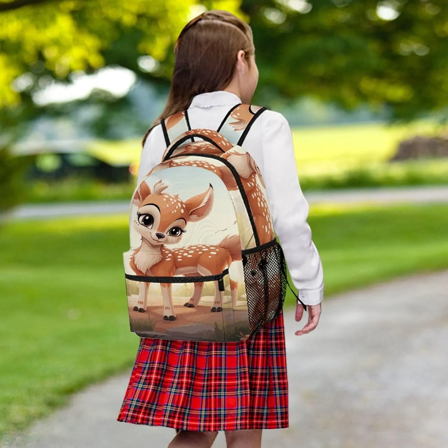 Small Backpacks Personalized Lovely Deer Printing Travel Bag Lightweight Travel Backpack For Women Men