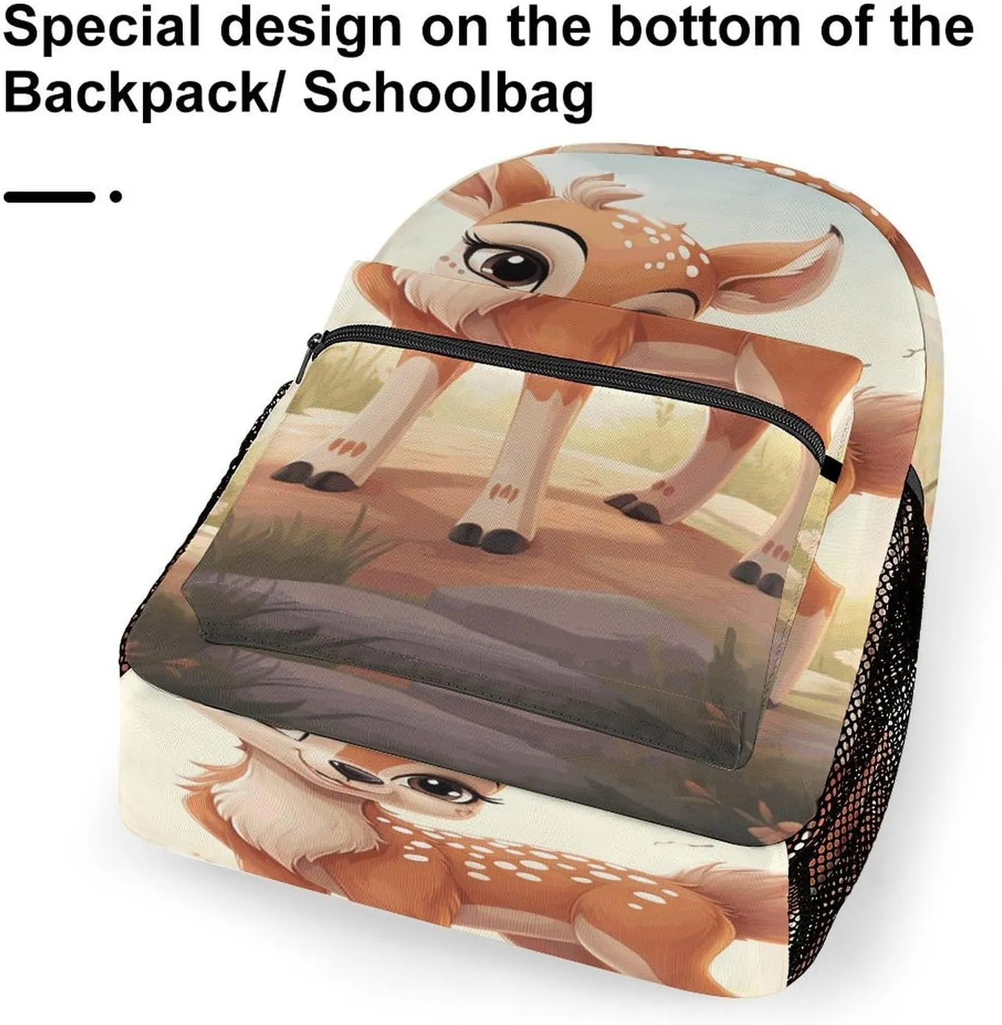Small Backpacks Personalized Lovely Deer Printing Travel Bag Lightweight Travel Backpack For Women Men