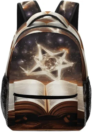 Small Backpacks Personalized Magic Book Printing Travel Bag Lightweight Travel Backpack For Women Men