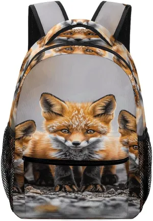 Small Backpacks Personalized Many Foxes Printing Travel Bag Lightweight Travel Backpack For Women Men