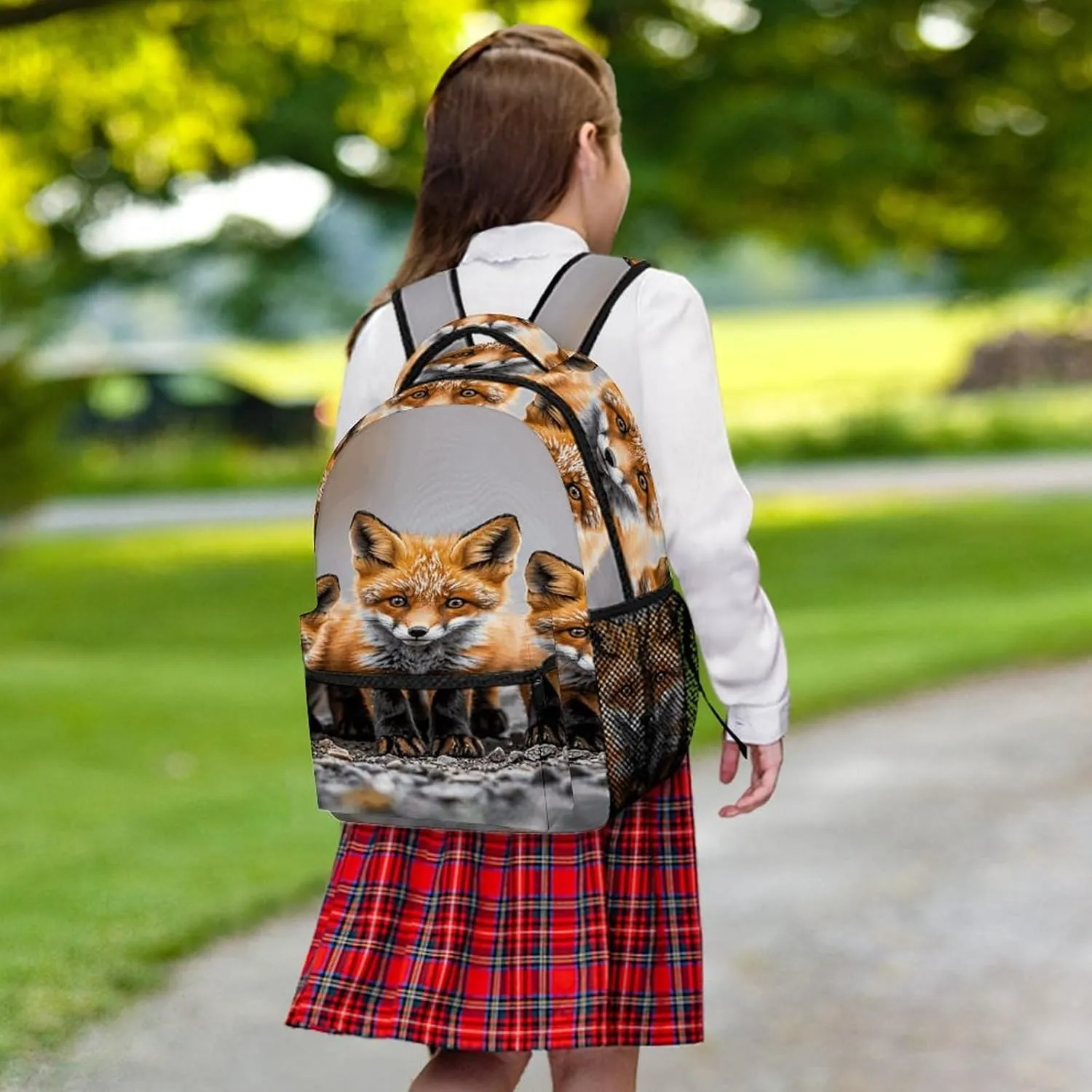 Small Backpacks Personalized Many Foxes Printing Travel Bag Lightweight Travel Backpack For Women Men