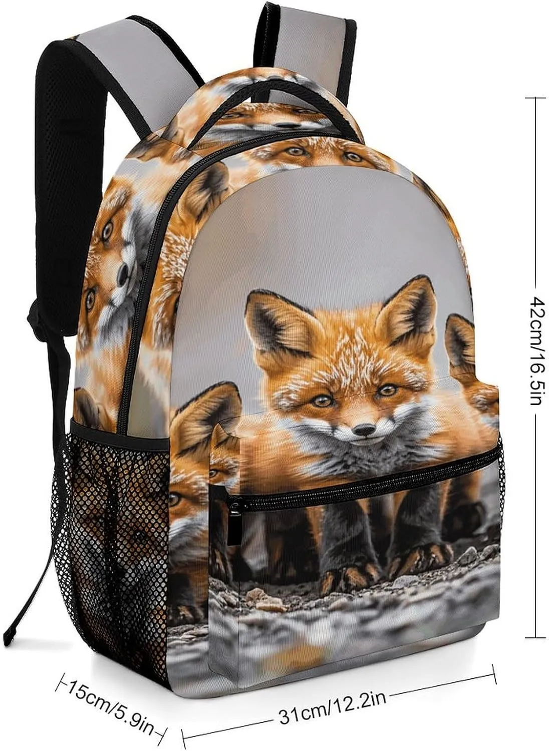 Small Backpacks Personalized Many Foxes Printing Travel Bag Lightweight Travel Backpack For Women Men