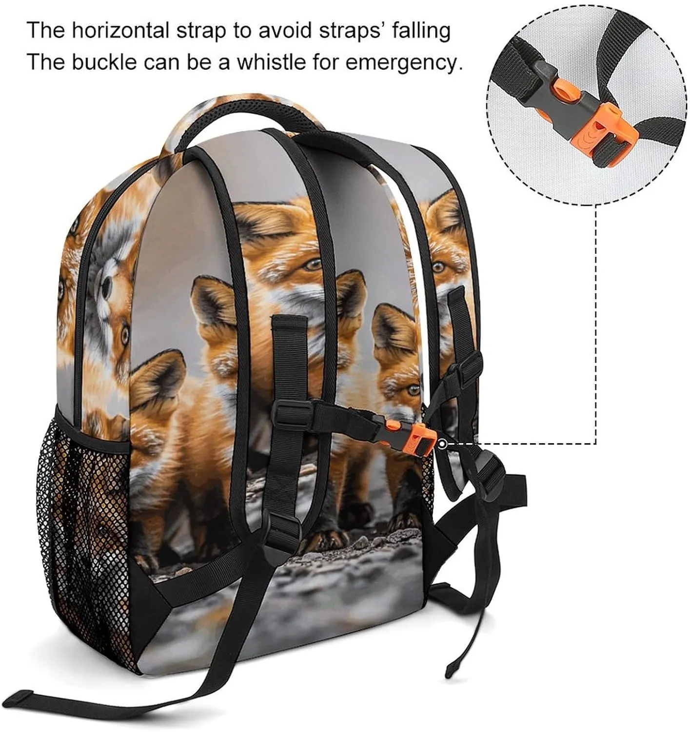 Small Backpacks Personalized Many Foxes Printing Travel Bag Lightweight Travel Backpack For Women Men
