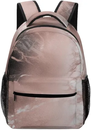 Small Backpacks Personalized Marble Color Rose Gold Printing Travel Bag Lightweight Travel Backpack For Women Men