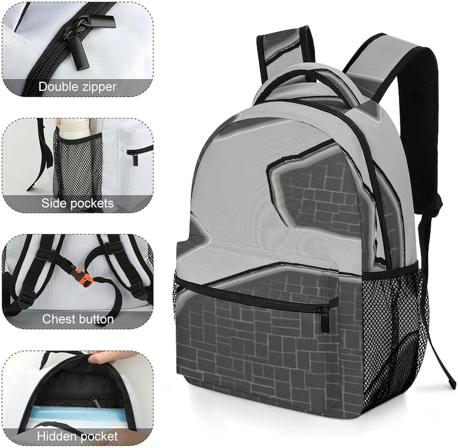 Small Backpacks Personalized Martial Arts Printing Travel Bag Lightweight Travel Backpack For Women Men