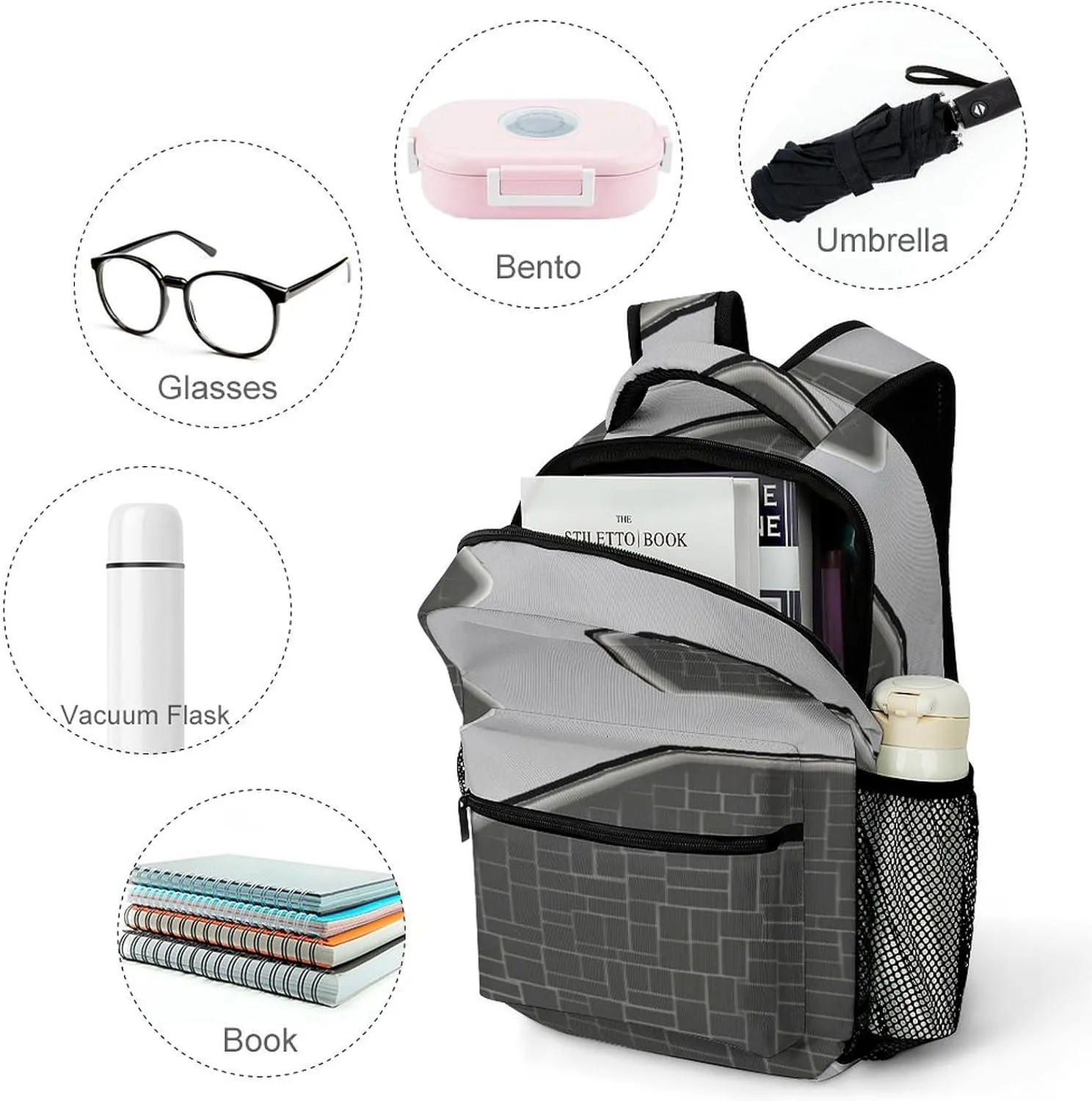 Small Backpacks Personalized Martial Arts Printing Travel Bag Lightweight Travel Backpack For Women Men