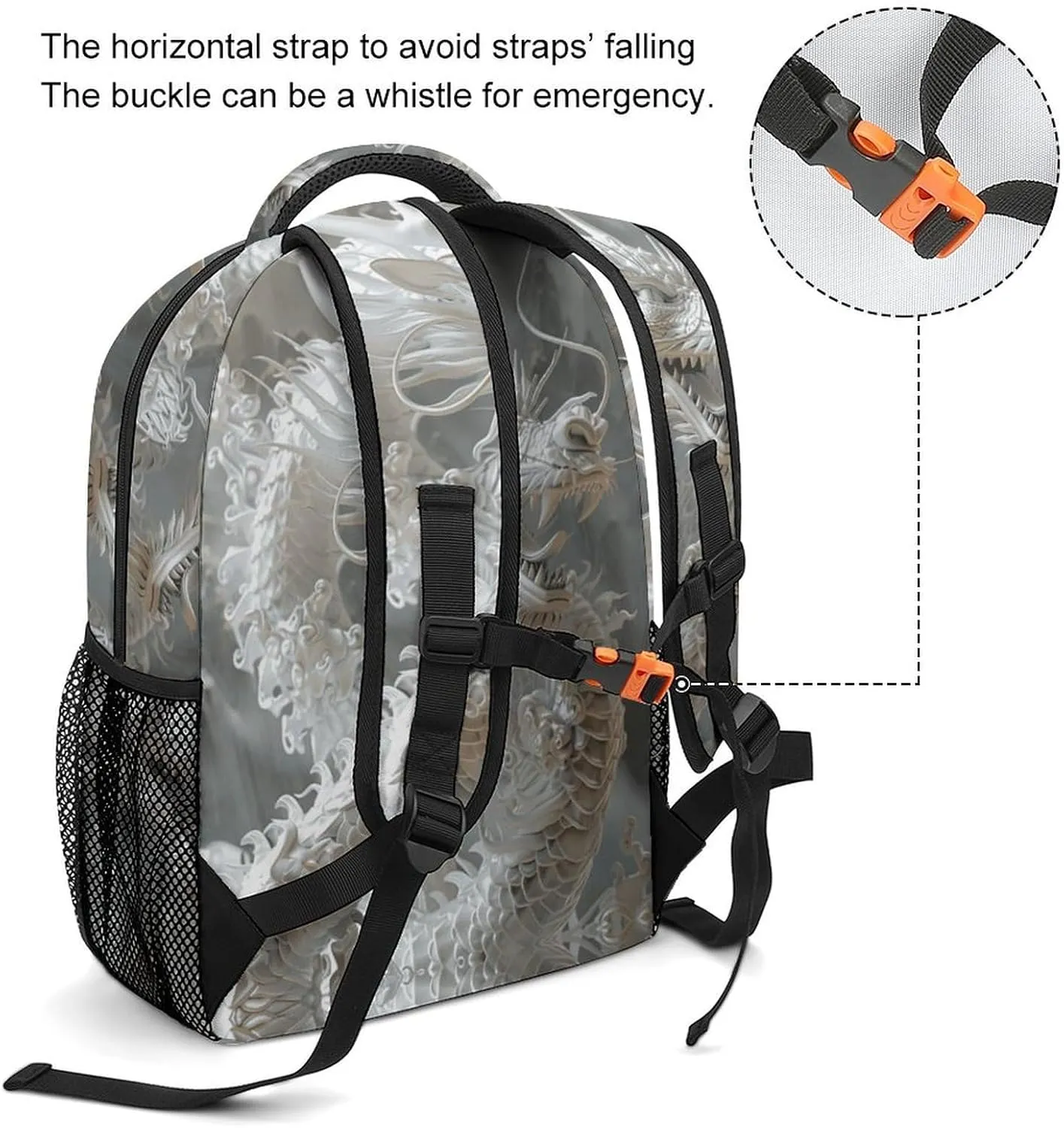 Small Backpacks Personalized Mythical Creature Printing Travel Bag Lightweight Travel Backpack For Women Men