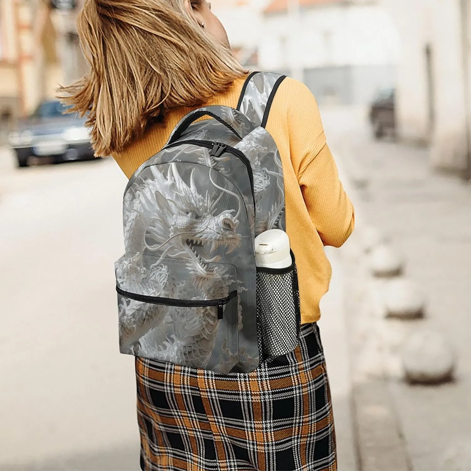 Small Backpacks Personalized Mythical Creature Printing Travel Bag Lightweight Travel Backpack For Women Men