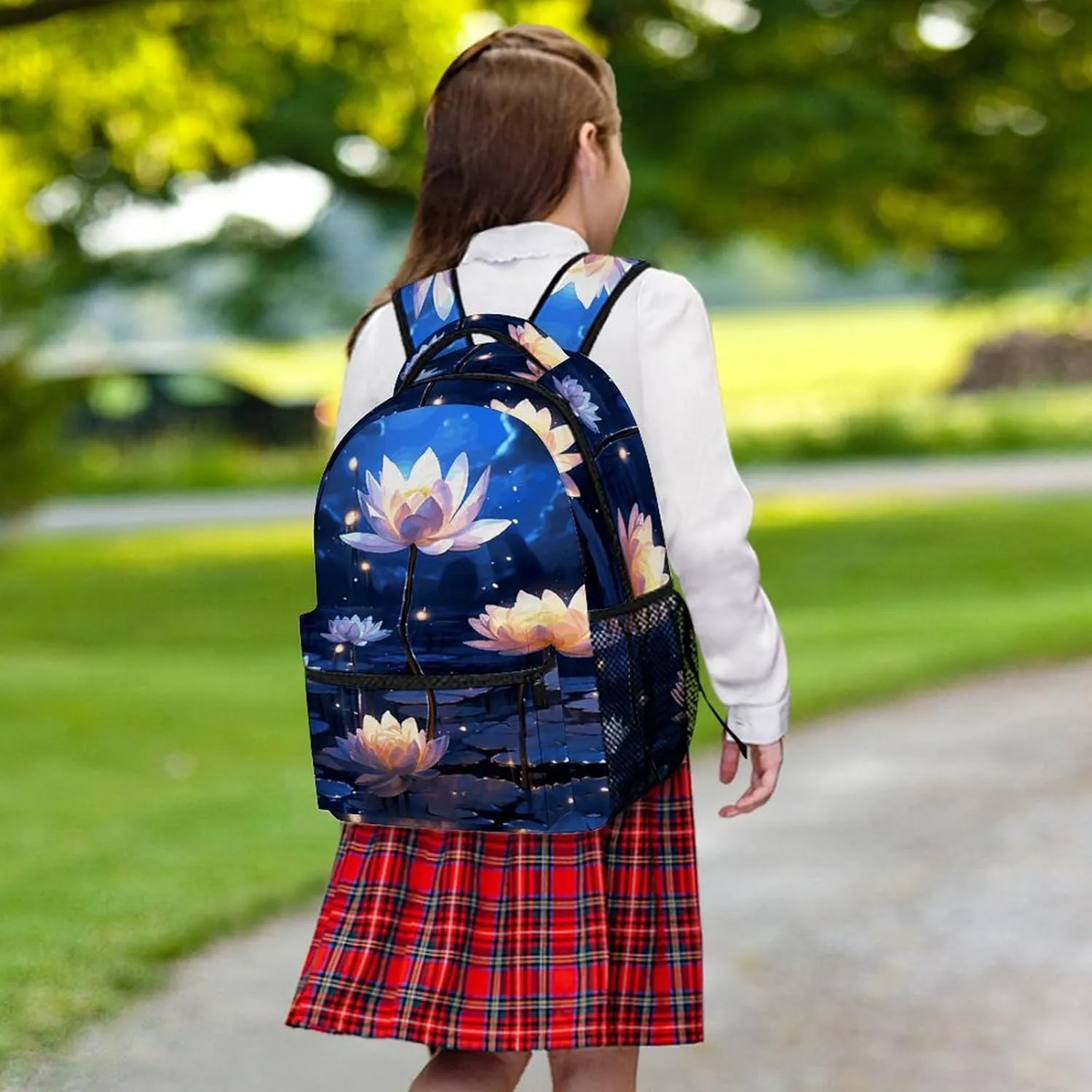 Small Backpacks Personalized Night Flowers Printing Travel Bag Lightweight Travel Backpack For Women Men