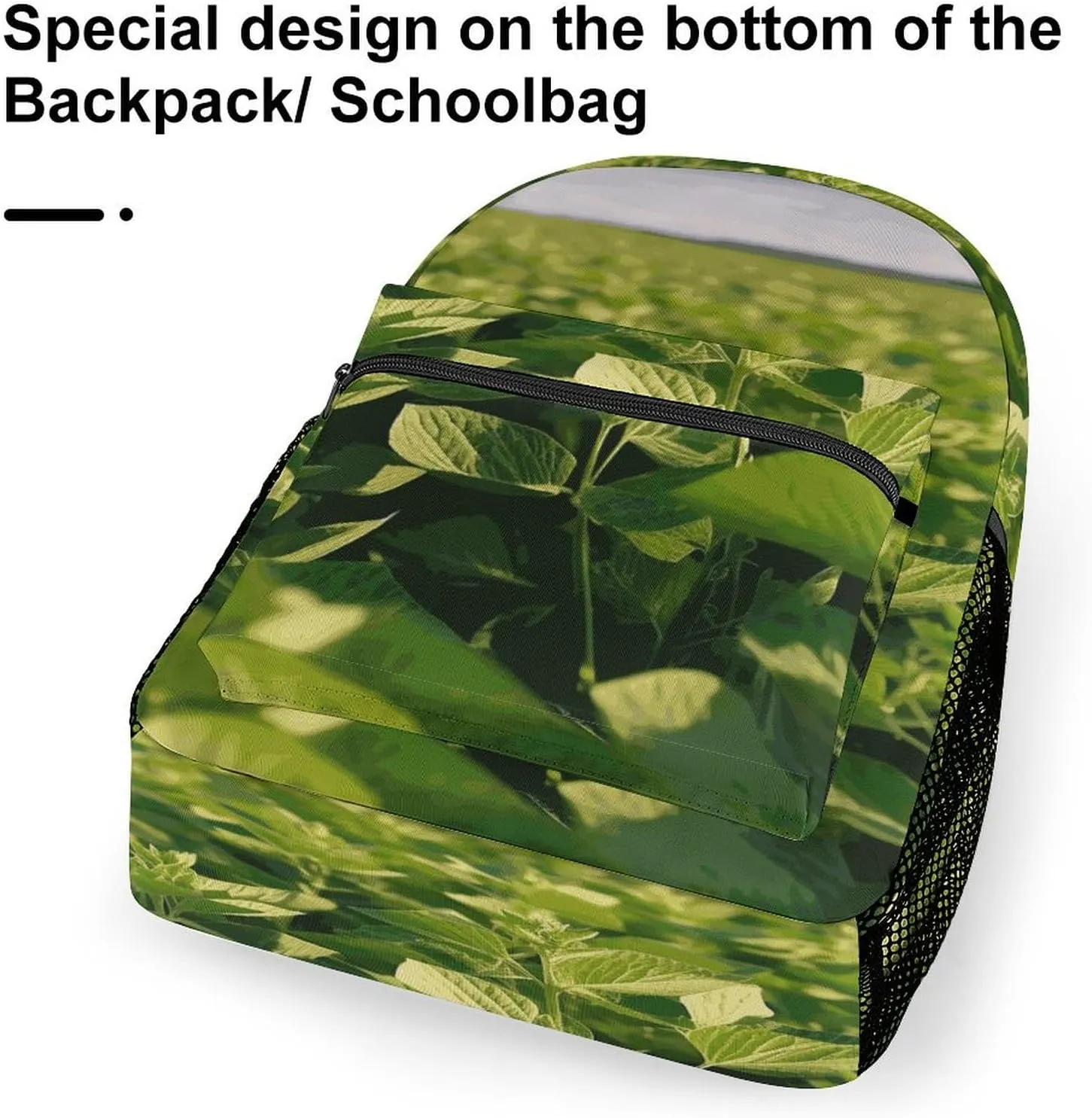 Small Backpacks Personalized Soybean Field Printing Travel Bag Lightweight Travel Backpack For Women Men