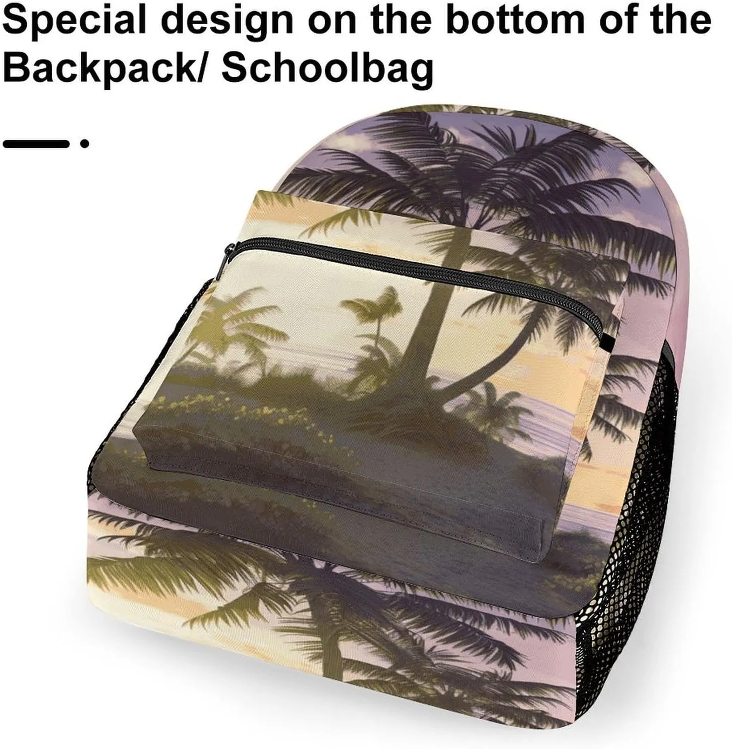 Small Backpacks Personalized Summer Tree Printing Travel Bag Lightweight Travel Backpack For Women Men