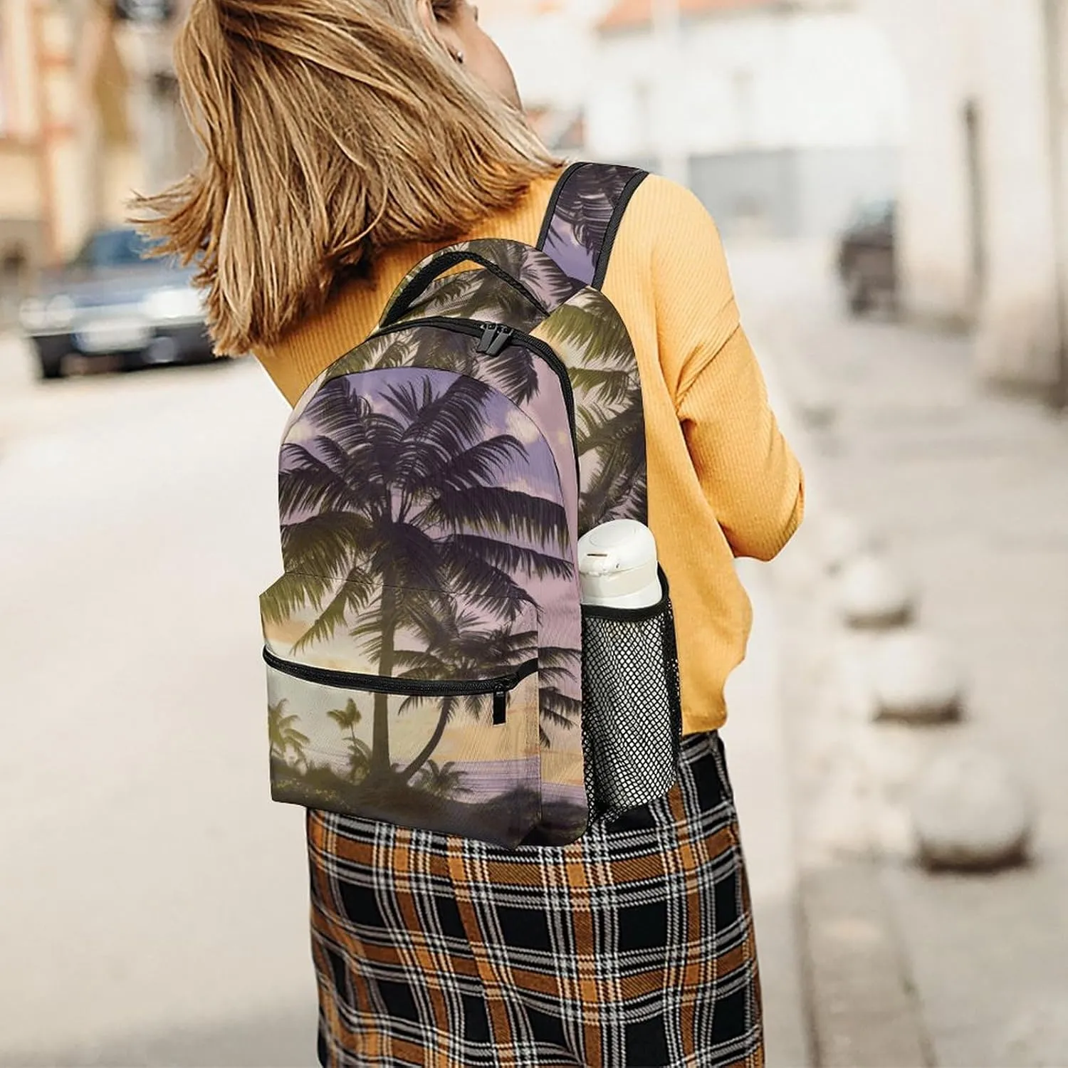 Small Backpacks Personalized Summer Tree Printing Travel Bag Lightweight Travel Backpack For Women Men
