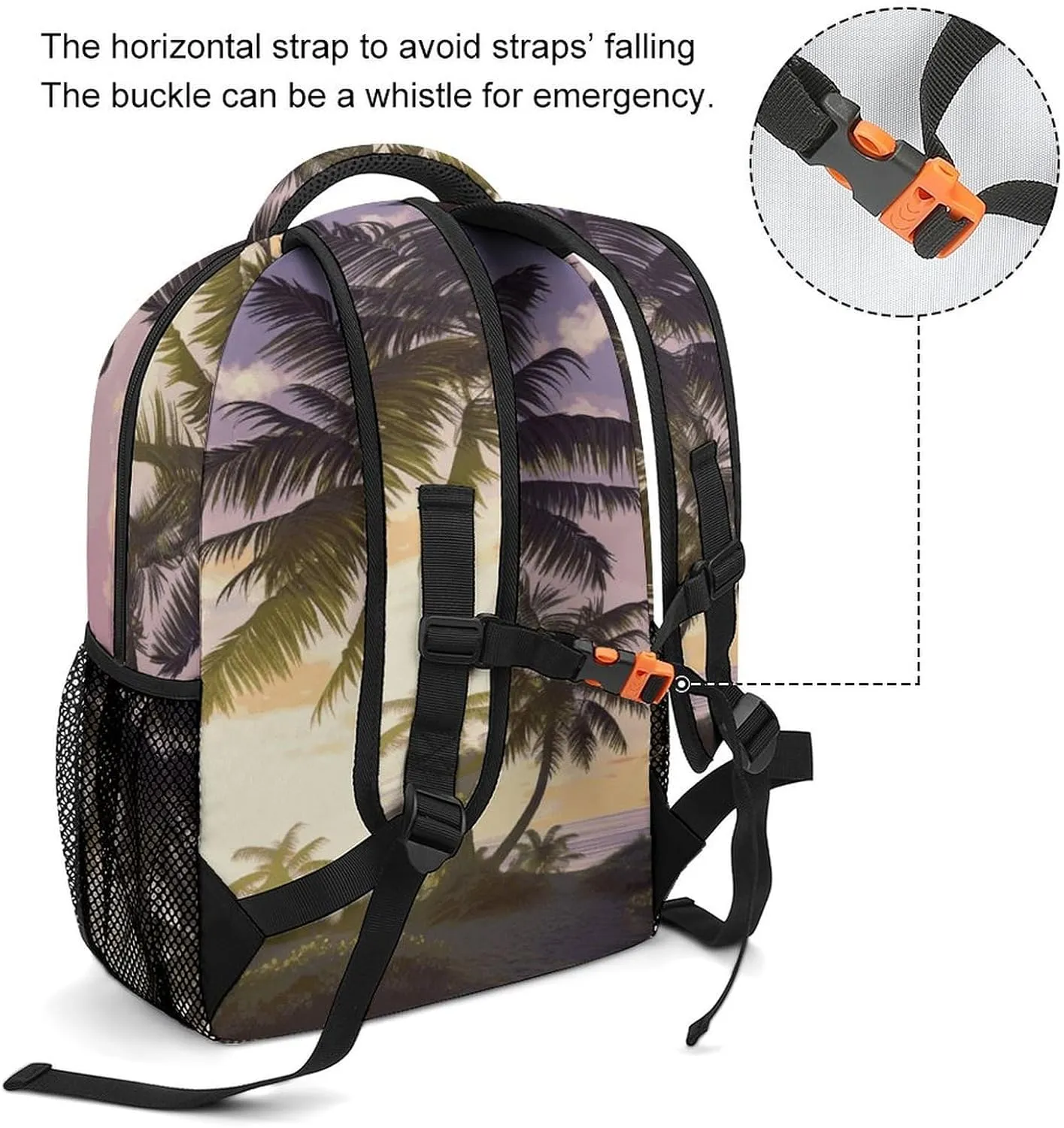 Small Backpacks Personalized Summer Tree Printing Travel Bag Lightweight Travel Backpack For Women Men