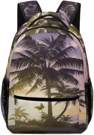 Small Backpacks Personalized Summer Tree Printing Travel Bag Lightweight Travel Backpack For Women Men