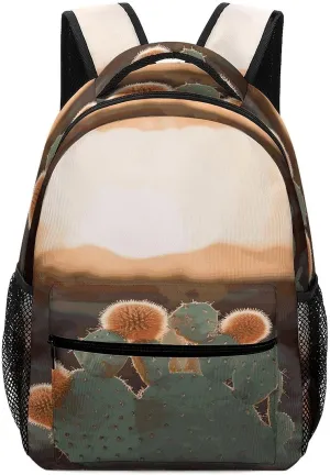 Small Backpacks Personalized Sunset Green Printing Travel Bag Lightweight Travel Backpack For Women Men