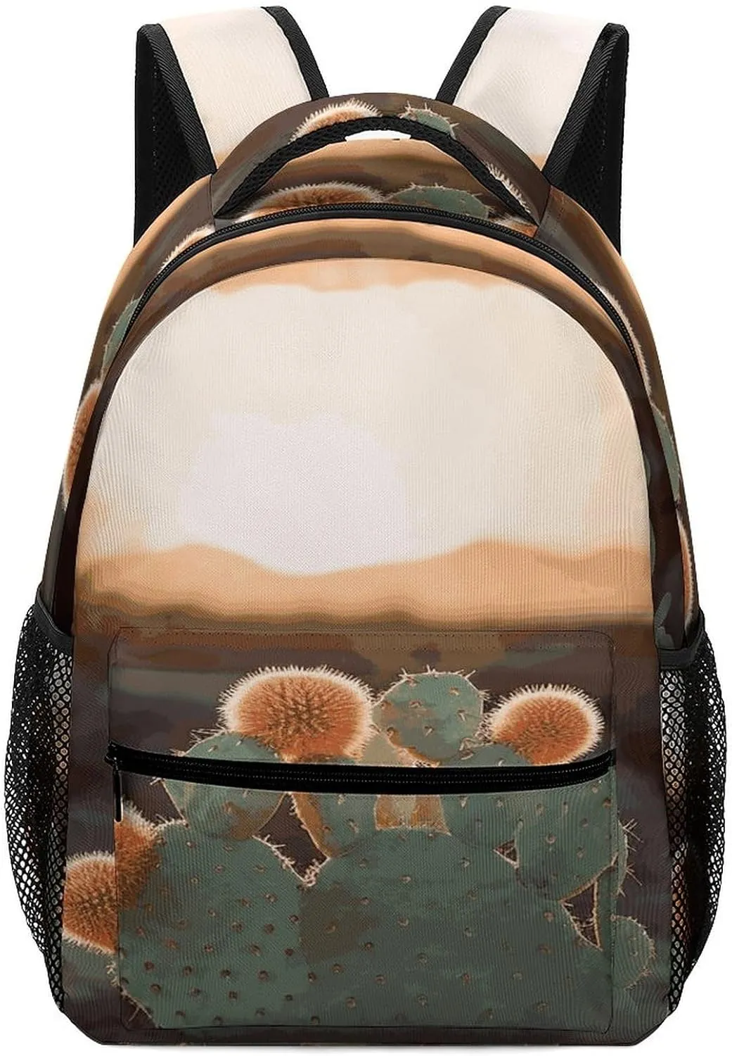 Small Backpacks Personalized Sunset Green Printing Travel Bag Lightweight Travel Backpack For Women Men