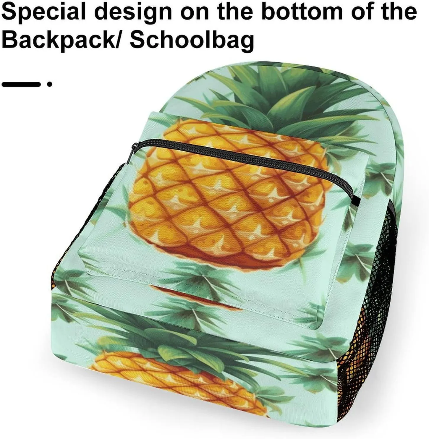 Small Backpacks Personalized Tropical Fruit Pineapple Printing Travel Bag Lightweight Travel Backpack For Women Men