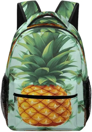Small Backpacks Personalized Tropical Fruit Pineapple Printing Travel Bag Lightweight Travel Backpack For Women Men