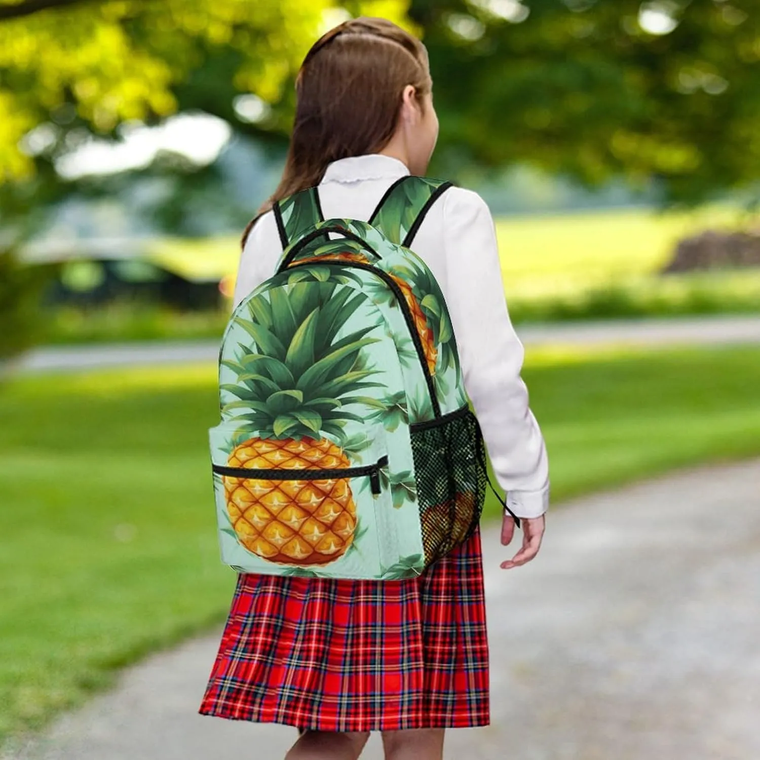 Small Backpacks Personalized Tropical Fruit Pineapple Printing Travel Bag Lightweight Travel Backpack For Women Men