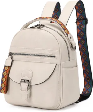 Small Daypack Backpack Purse for Women Fashion Shoulder Backpack Handbags ladies (Yellowish Brown), Light Gray