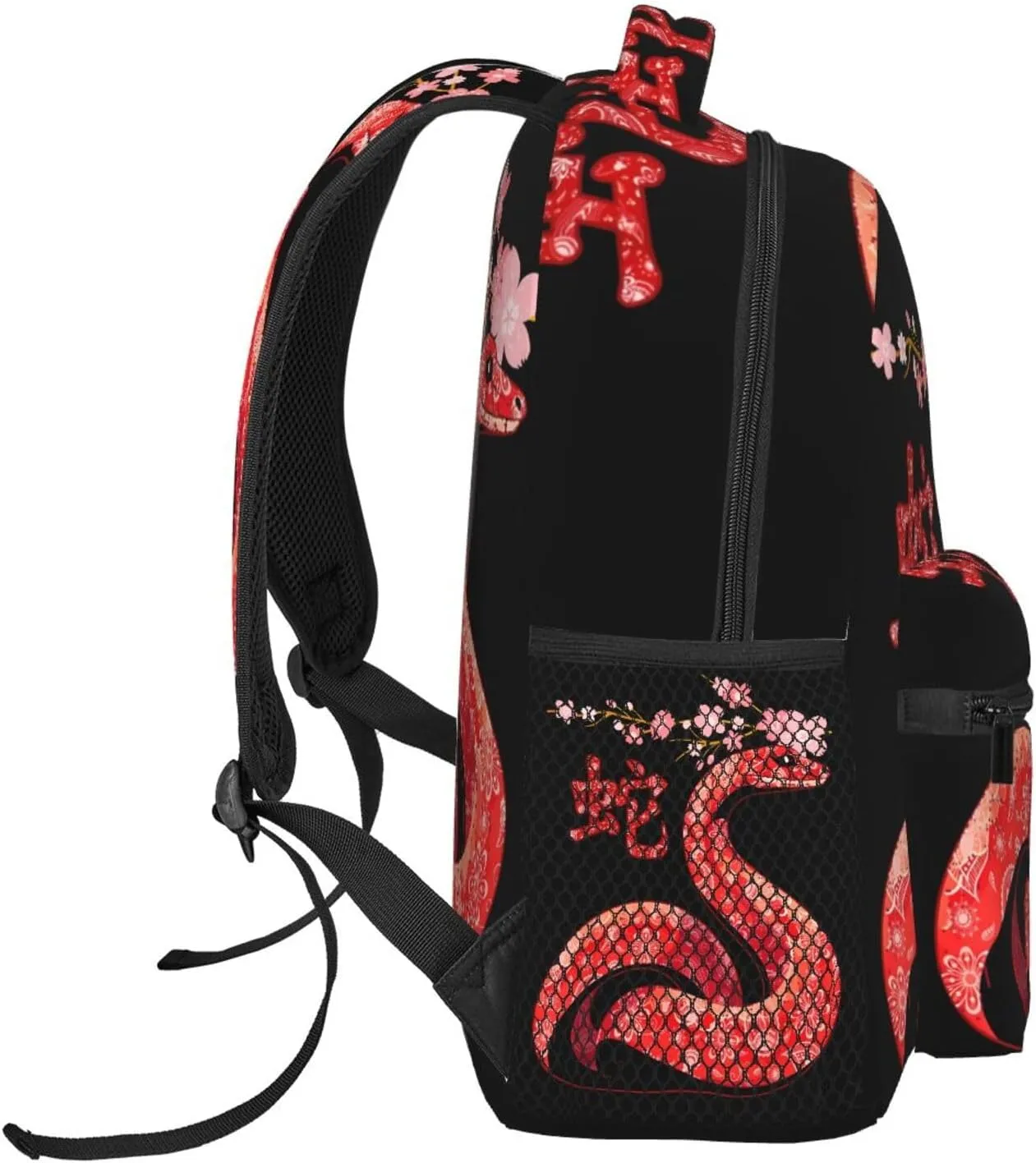 Snake Year Happy New Year 2025 Backpacks 15 Inch Laptop Backpack Multipurpose Double Shoulder Bag For Men Women Gifts