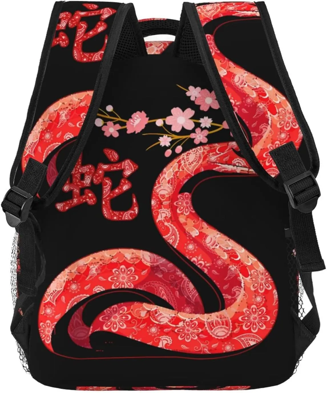 Snake Year Happy New Year 2025 Backpacks 15 Inch Laptop Backpack Multipurpose Double Shoulder Bag For Men Women Gifts