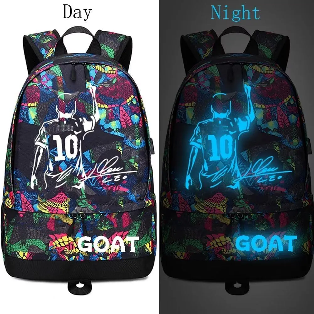 Soccer Player 10 Luminous Ball Storage Backpack Sports Equipment Depositary Multifunctional Bag For Men Women
