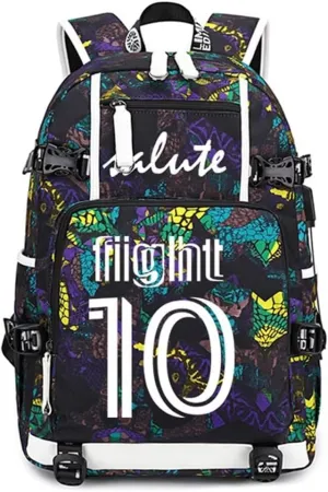 Soccer Player 10 Luminous Multifunction Backpack Travel Football Fans Bag For Men Women (Style 21)
