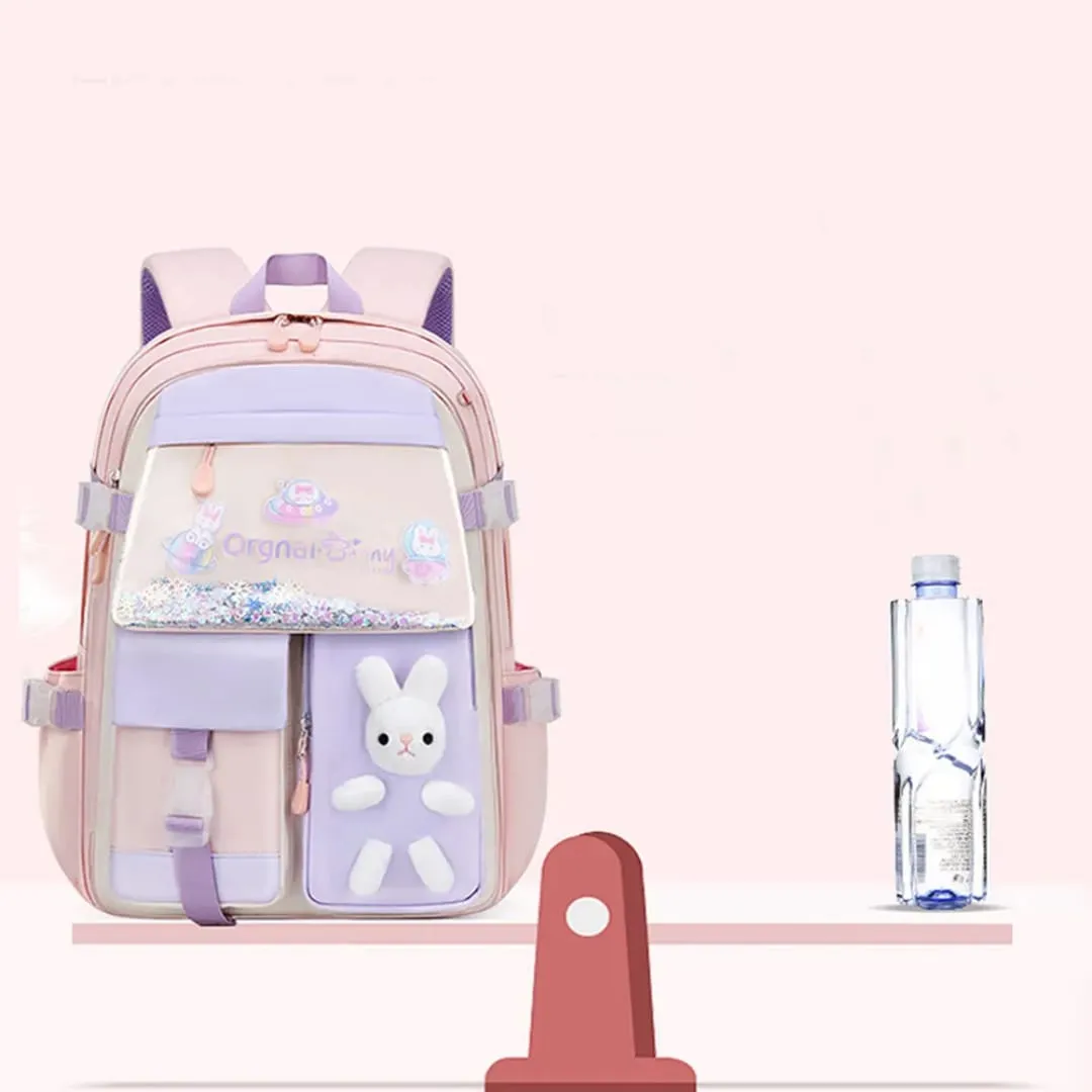 Soft Pastel Bunny School Bag - Adorable & Lightweight Backpack