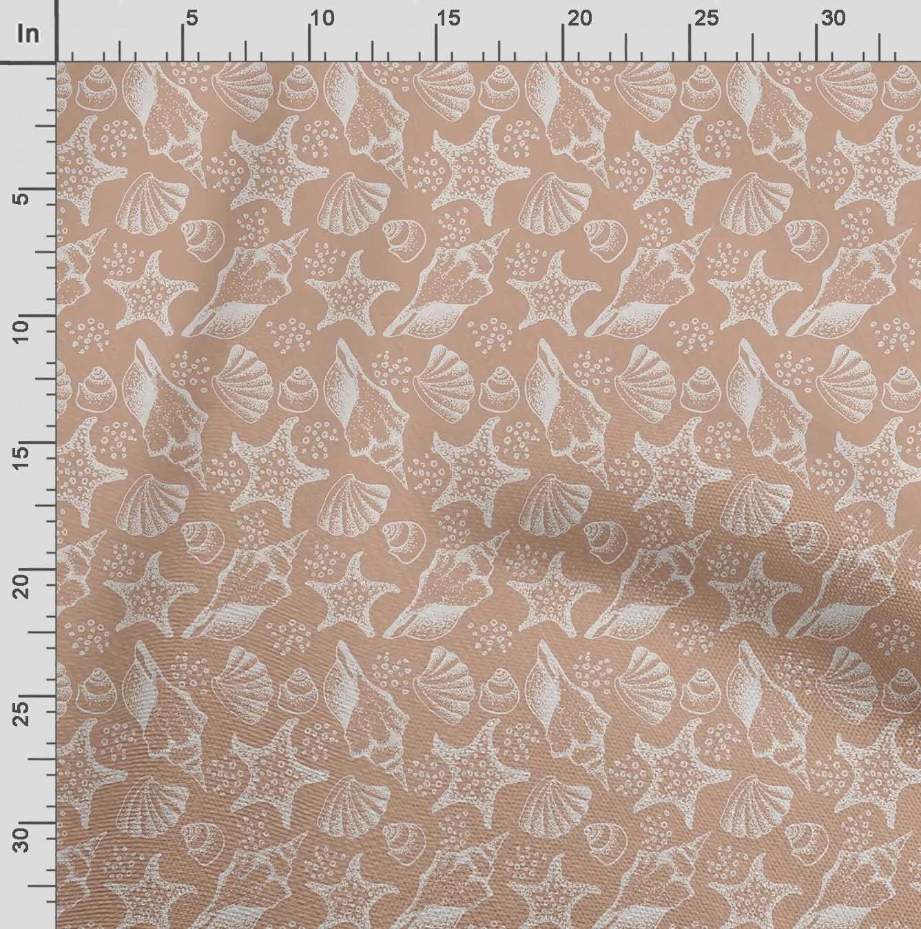 Soimoi Heavyweight Cotton Canvas Fabric Material - 56 Inch Wide, Beige - Ocean Print, Ideal for Making Durable Tote Bags, Backpacks, Jackets, Upholstery, Cushions, Outdoor Furniture Covers, 1 Yard
