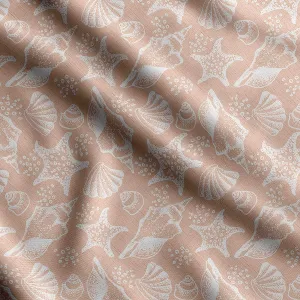 Soimoi Heavyweight Cotton Canvas Fabric Material - 56 Inch Wide, Beige - Ocean Print, Ideal for Making Durable Tote Bags, Backpacks, Jackets, Upholstery, Cushions, Outdoor Furniture Covers, 1 Yard