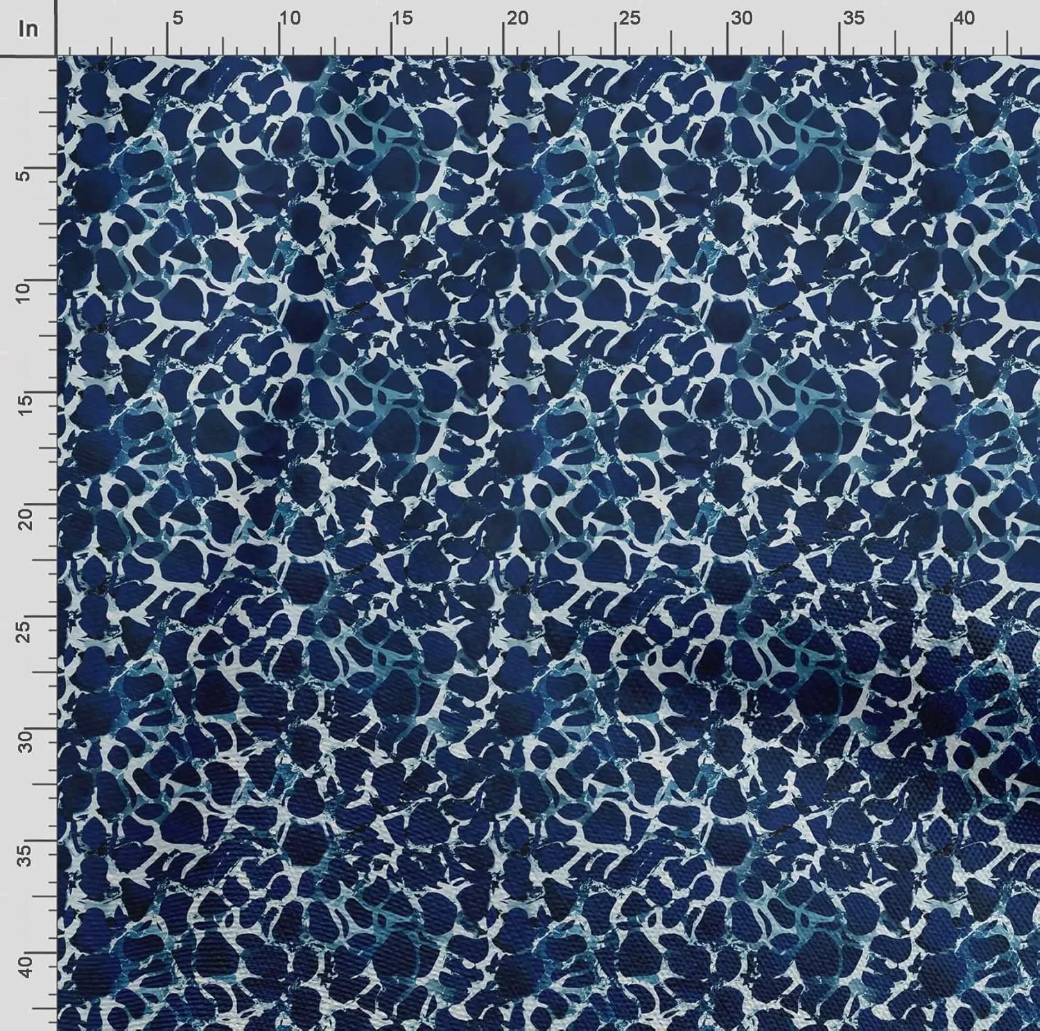 Soimoi Heavyweight Cotton Canvas Fabric Material - 56 Inch Wide, Blue - Abstract Print, Ideal for Making Durable Tote Bags, Backpacks, Jackets, Upholstery, Cushions, Outdoor Furniture Covers, 1 Yard