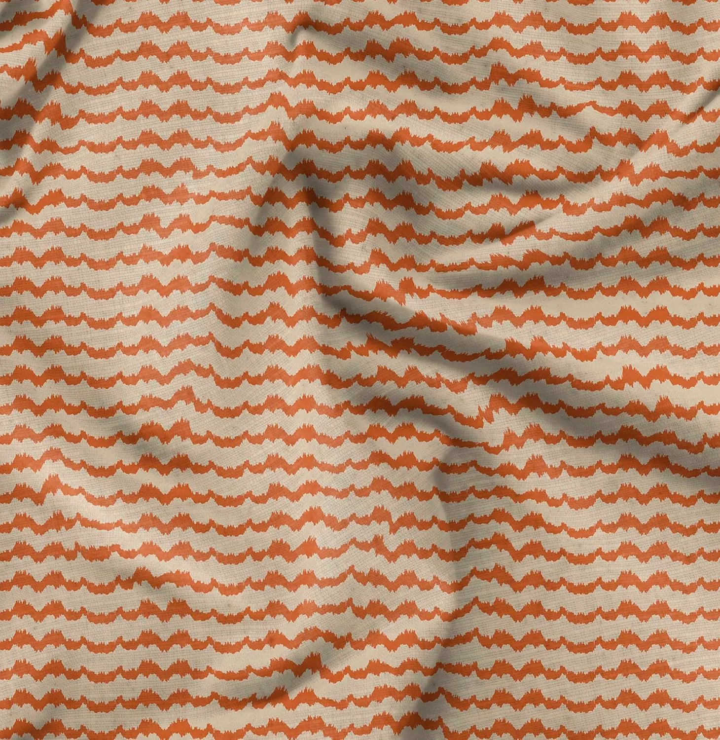 Soimoi Heavyweight Cotton Canvas Fabric Material - 56 Inch Wide, Orange - Abstract Print, Ideal For Making Durable Tote Bags, Backpacks, Jackets, Upholstery, Cushions, Outdoor Furniture Covers, 1 Yard