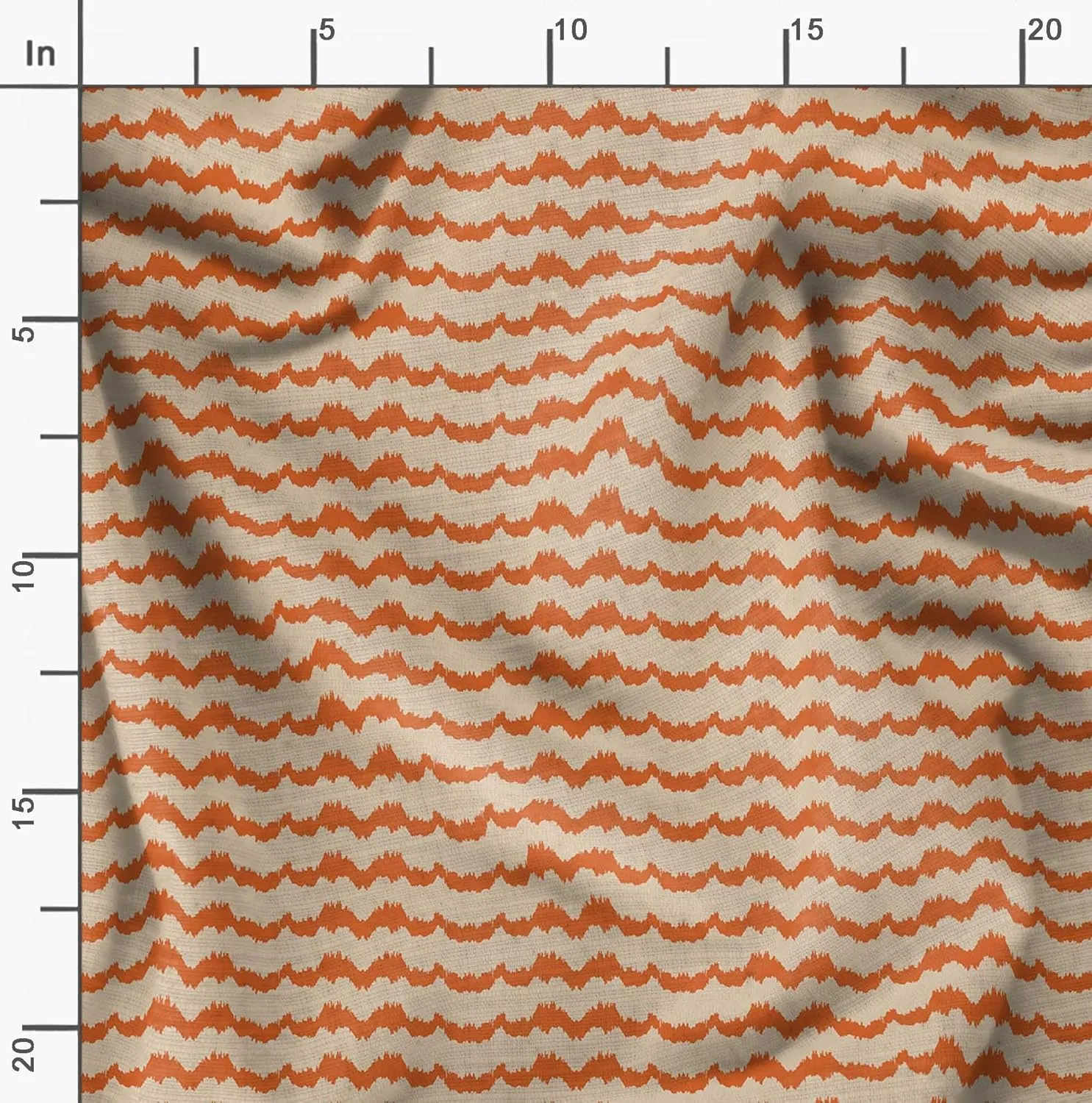 Soimoi Heavyweight Cotton Canvas Fabric Material - 56 Inch Wide, Orange - Abstract Print, Ideal For Making Durable Tote Bags, Backpacks, Jackets, Upholstery, Cushions, Outdoor Furniture Covers, 1 Yard