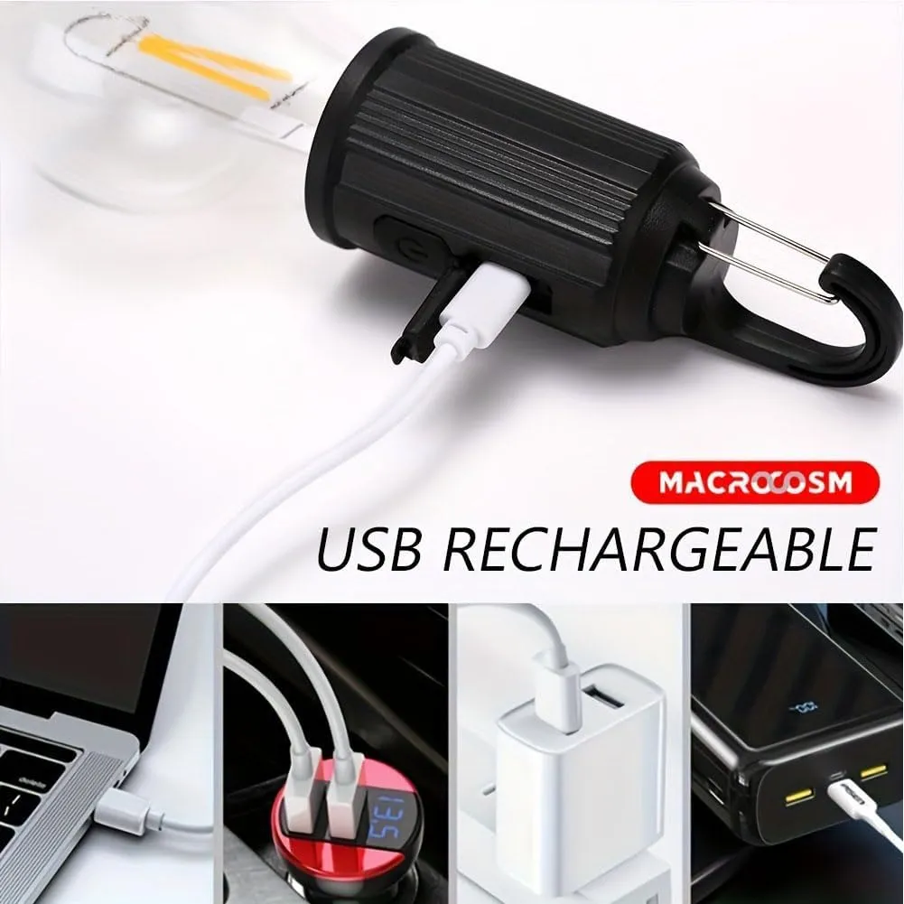 Solar Rechargeable Hooked Camping Light, Camp Lights Bulbs, Solar Camping Hook Bulb, 3 Light Modes Adjustable Portable Tungsten Solars Lights Outdoor (Set 2)