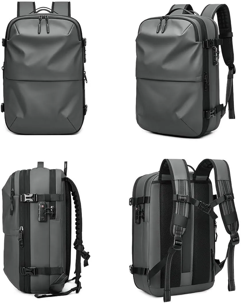 Spacevac Pro Backpack, Space Vac Bags, Spacevac Travel Vacuum Backpacks, 60l Expandable Backpack with Vacuum Compression, Water Resistant, Anti Theft (Classic-Blue)